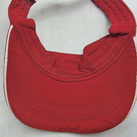 Ritas Adults Red Adjustable Visor Cap Hat Work Wear Casual Outdoors Beach Summer - Picture 8 of 8